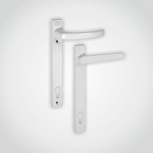 Handle for balcony doors with cylinder (flat)